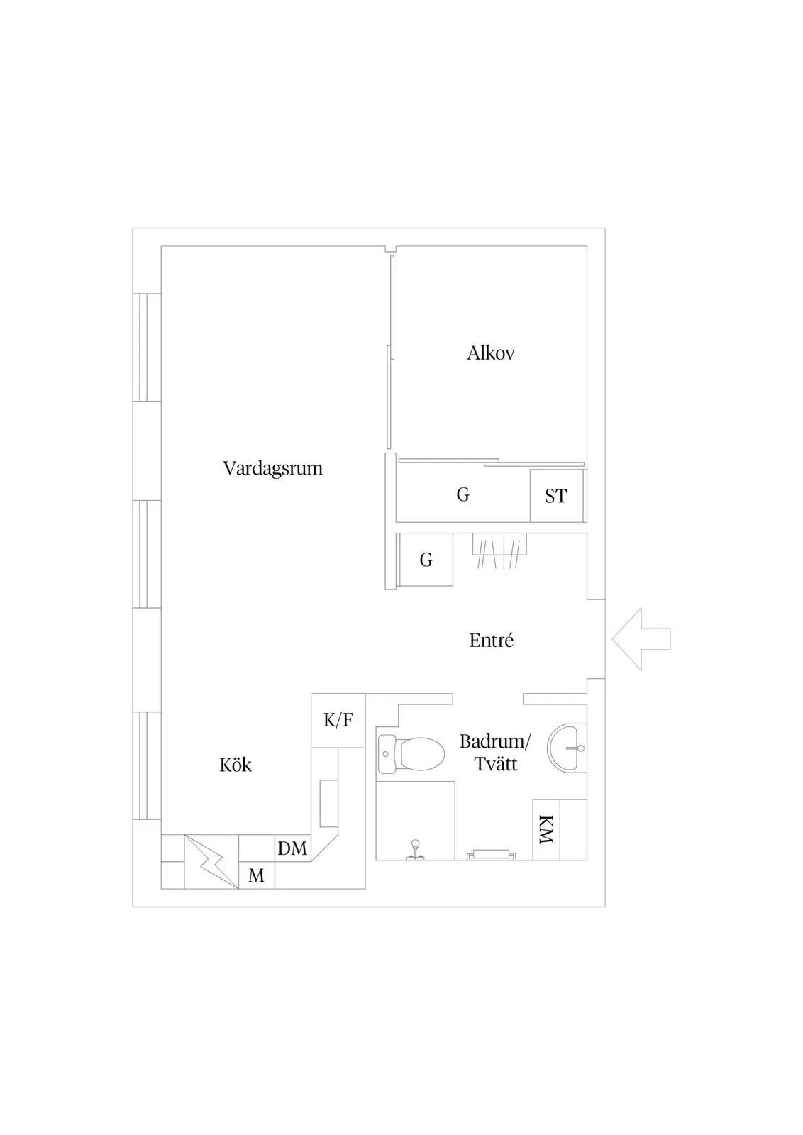 Floor plan for Fredriksskanstorget 1