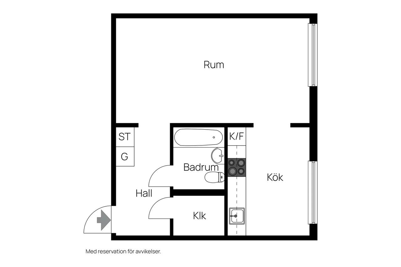 Planritning för Vaksalagatan 55