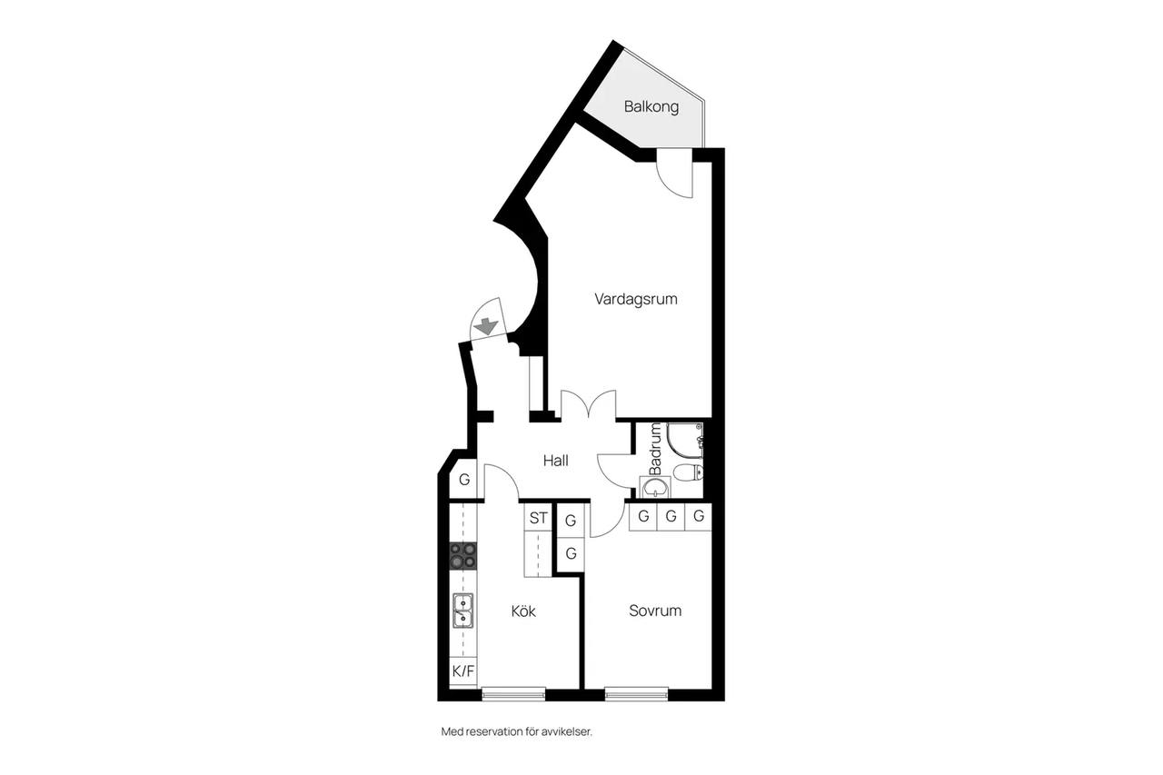 Floor plan for Kyrkvärdsvägen 5