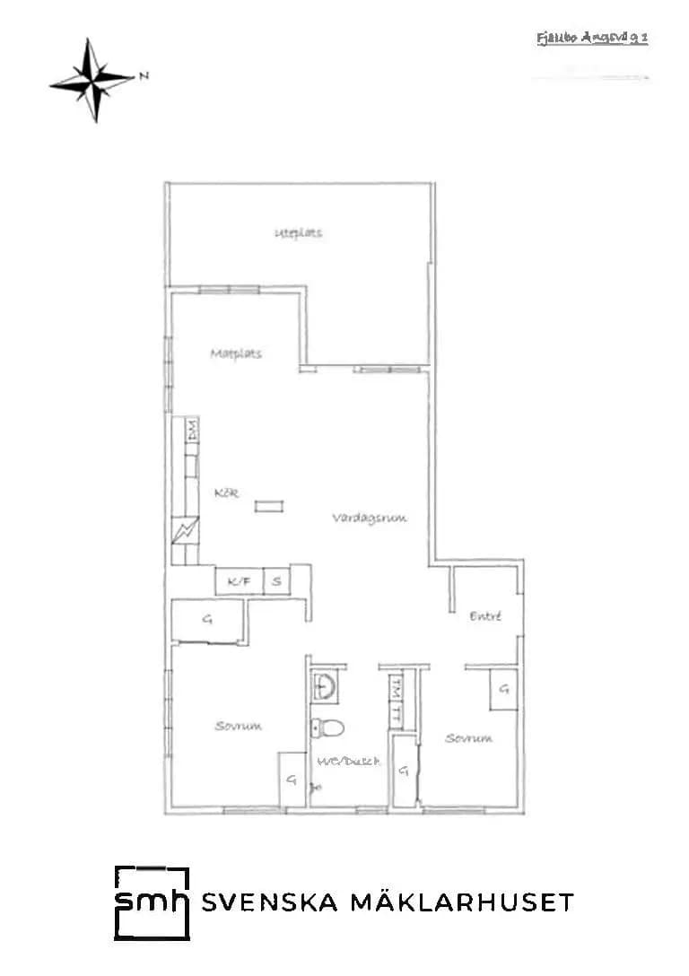 Floor plan for Fjällbo Ängsväg 1