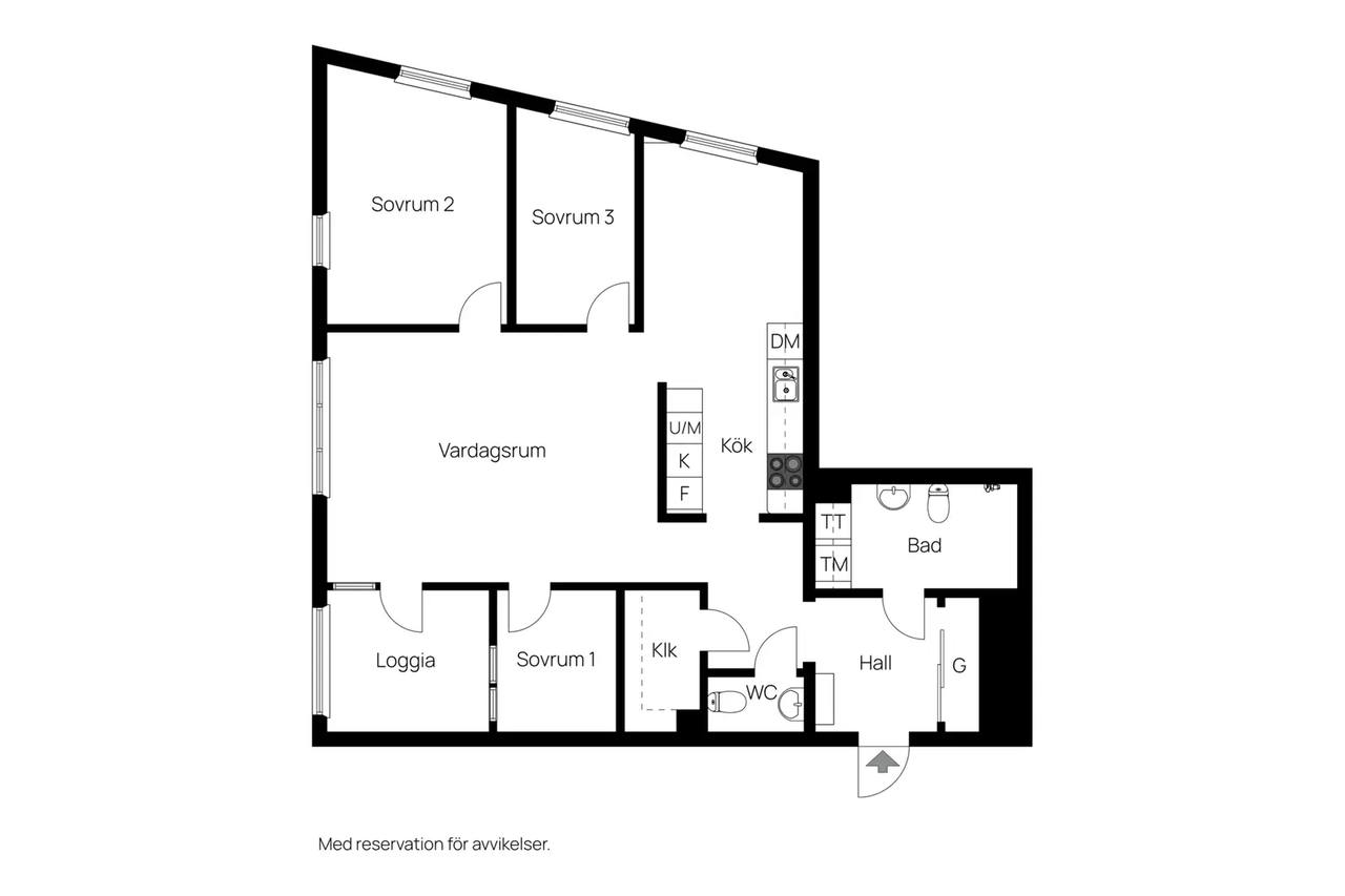 Floor plan for Borgarfjordsgatan 21a