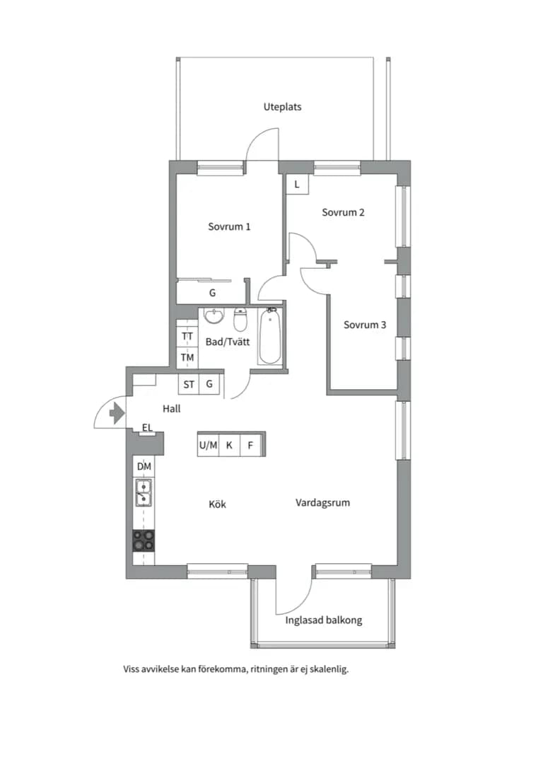 Floor plan for Godtemplarvägen 5