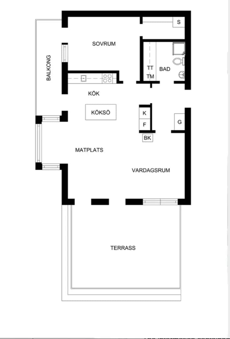 Floor plan for Tollareslingan 7, 9/9tr