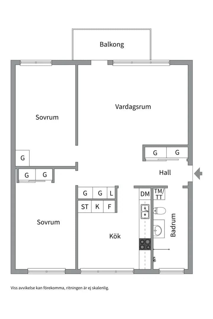Floor plan for Ljuskärrsvägen 92
