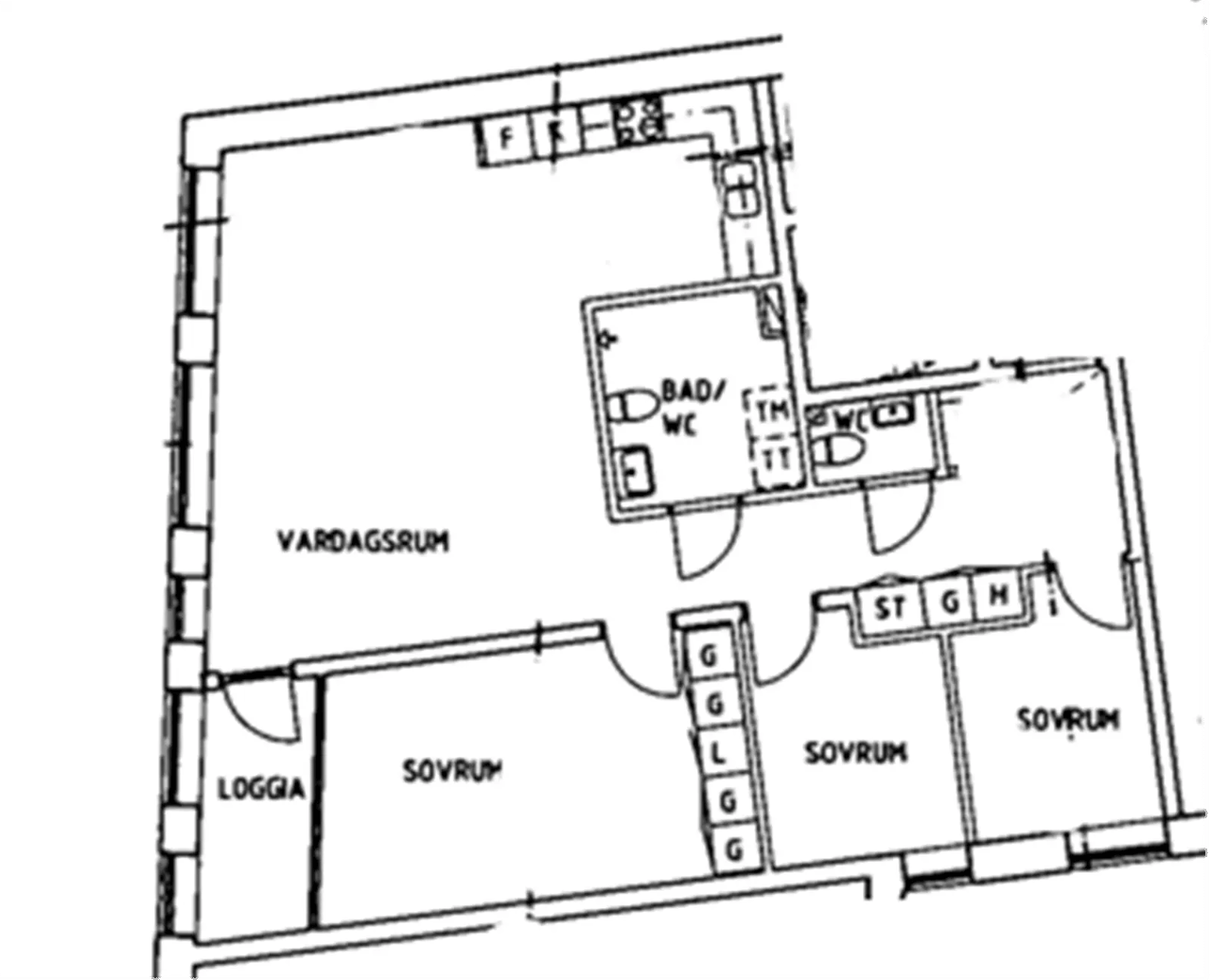 Floor plan for Nordenflychtsvägen 76