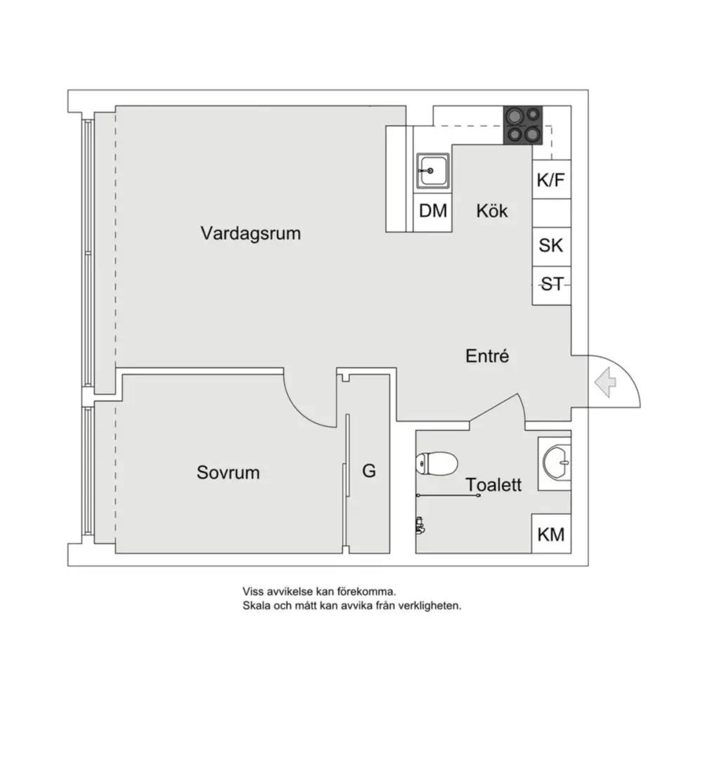 Floor plan for Gustaf De Lavals Torg 8