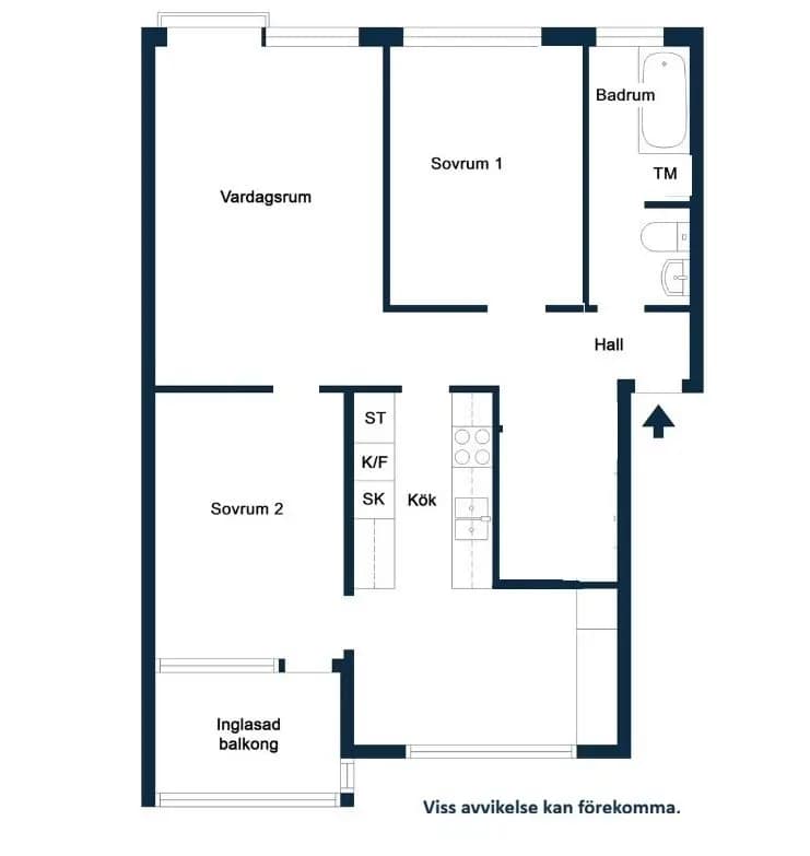 Floor plan for Grönfinksvägen 18