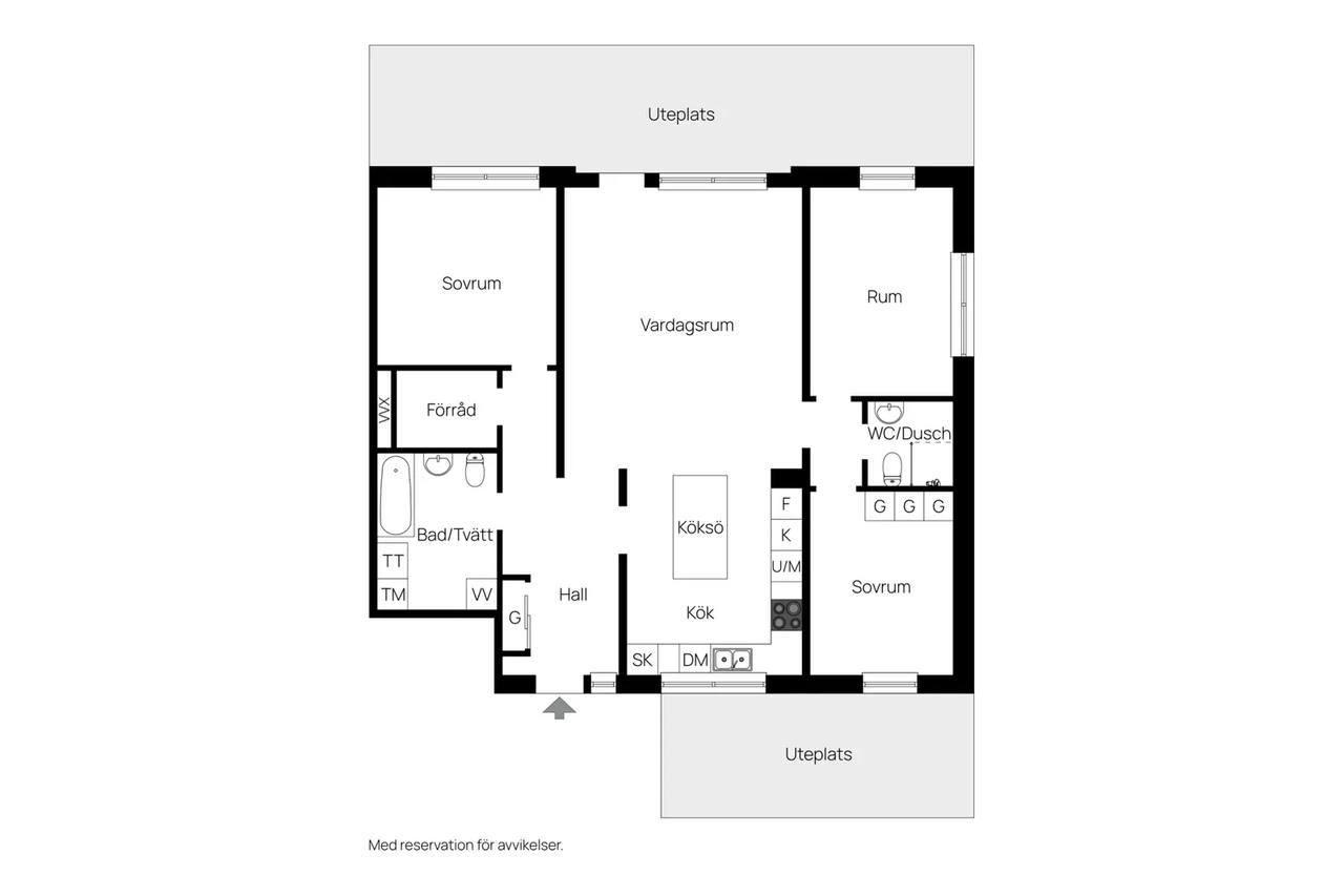 Floor plan for Långenäsvägen 13a