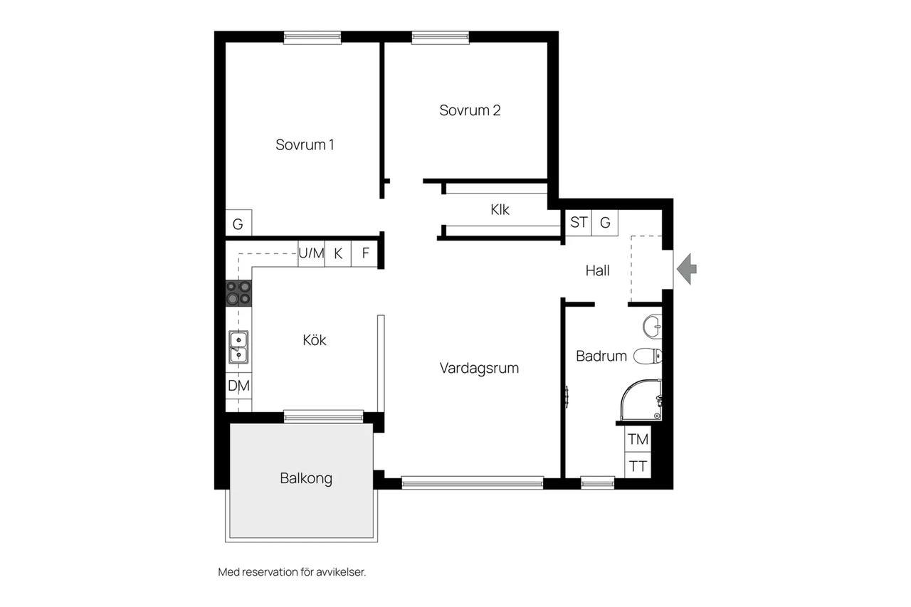 Floor plan for Peppargatan 3
