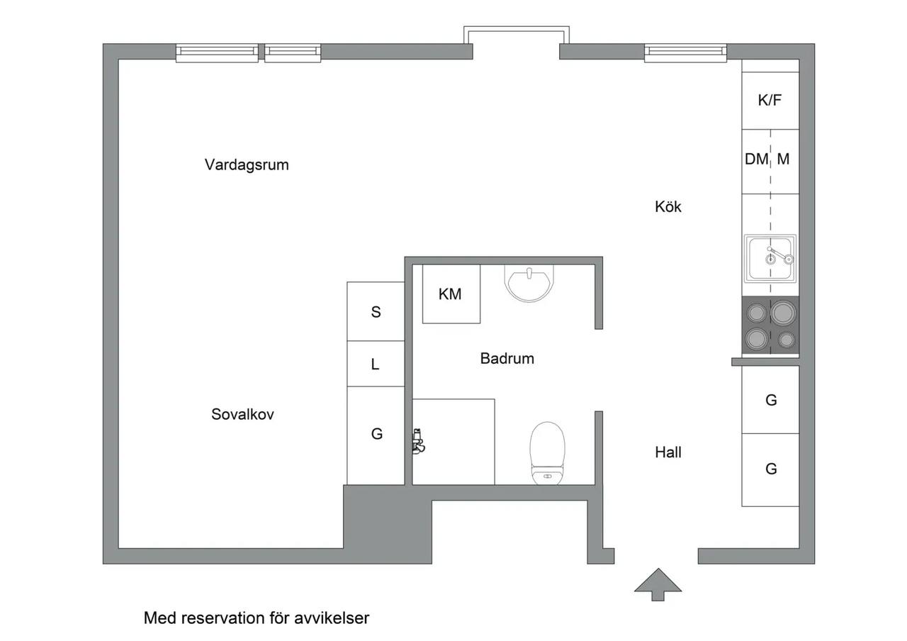Planritning för Våtmarksvägen 60