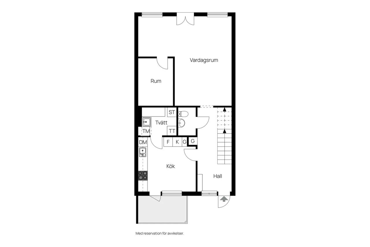 Planritning för Knutsgatan 12 B