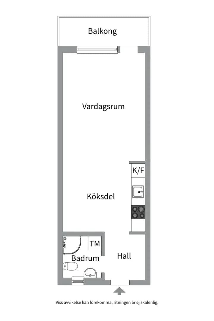 Floor plan for Torggatan 4, 4tr