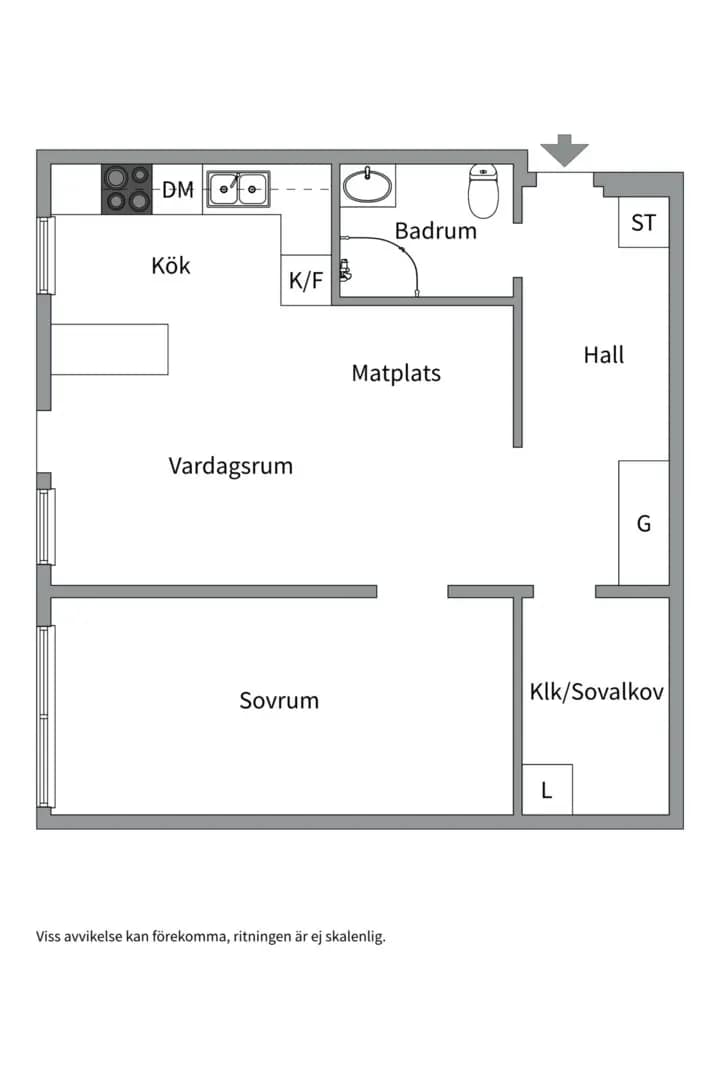 Floor plan for Betsövägen 6