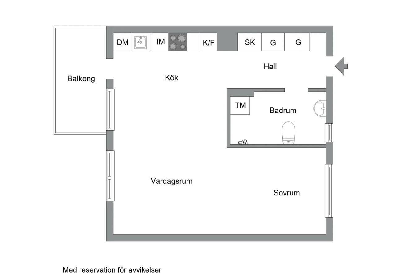Floor plan for Gamla Enköpingsvägen 174
