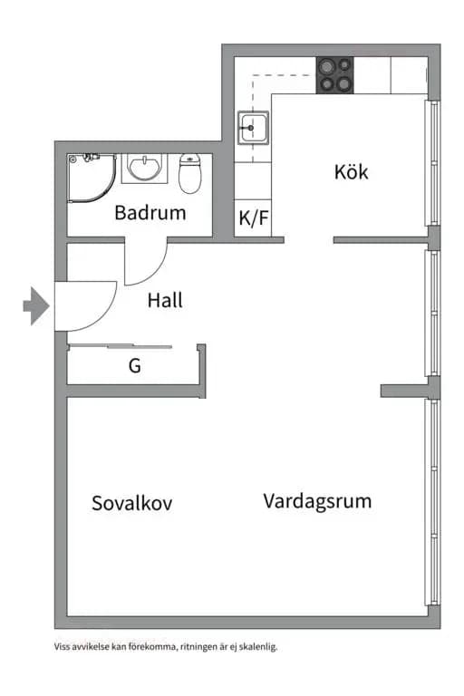 Planritning för Ritargatan 3