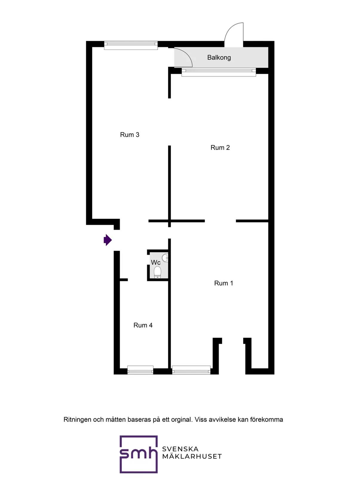 Floor plan for Bodekullsgatan 35A