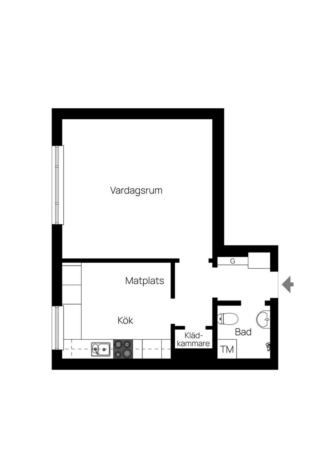 Planritning för Edsvägen 11