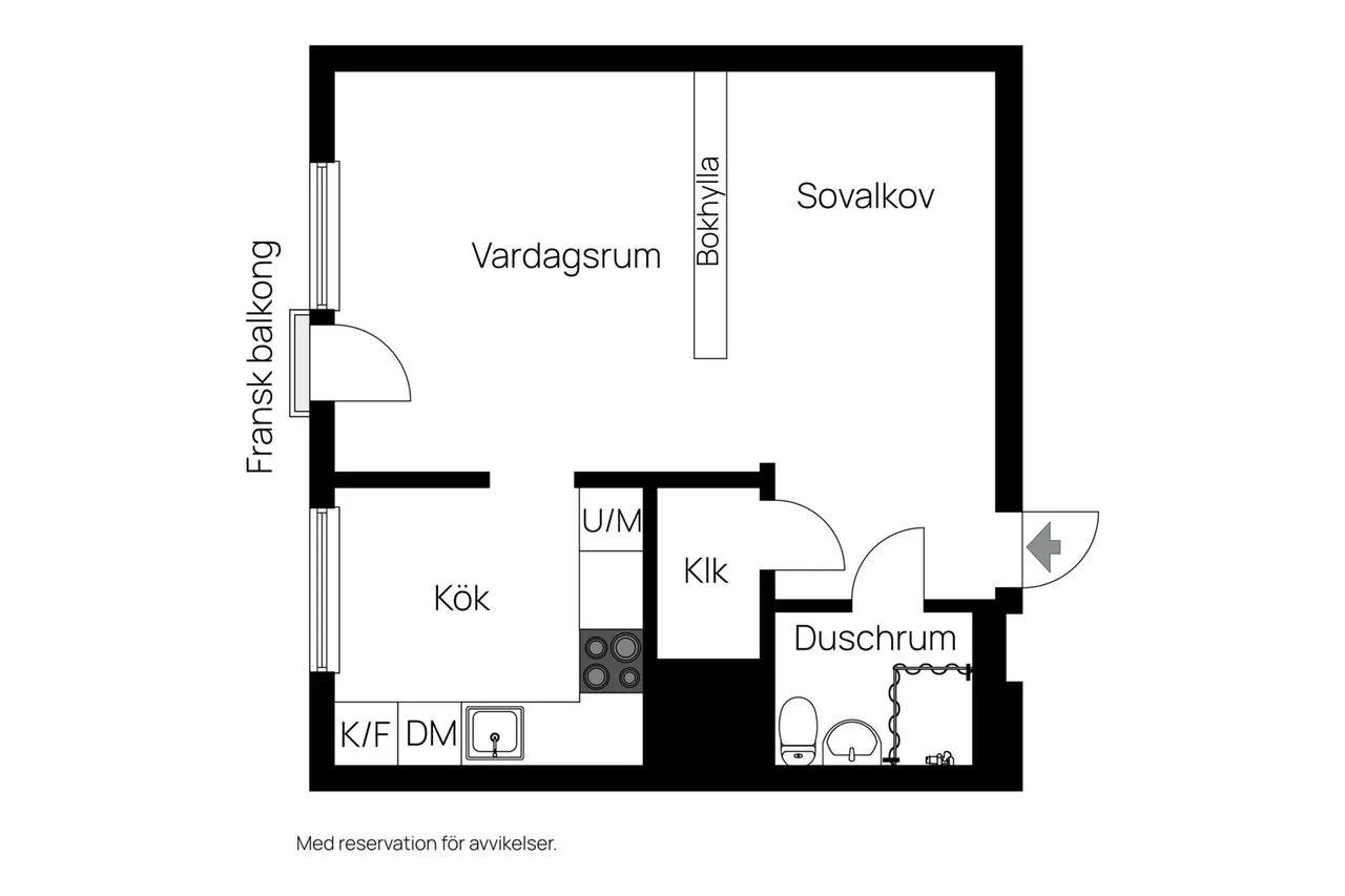 Floor plan for Falkvägen 10
