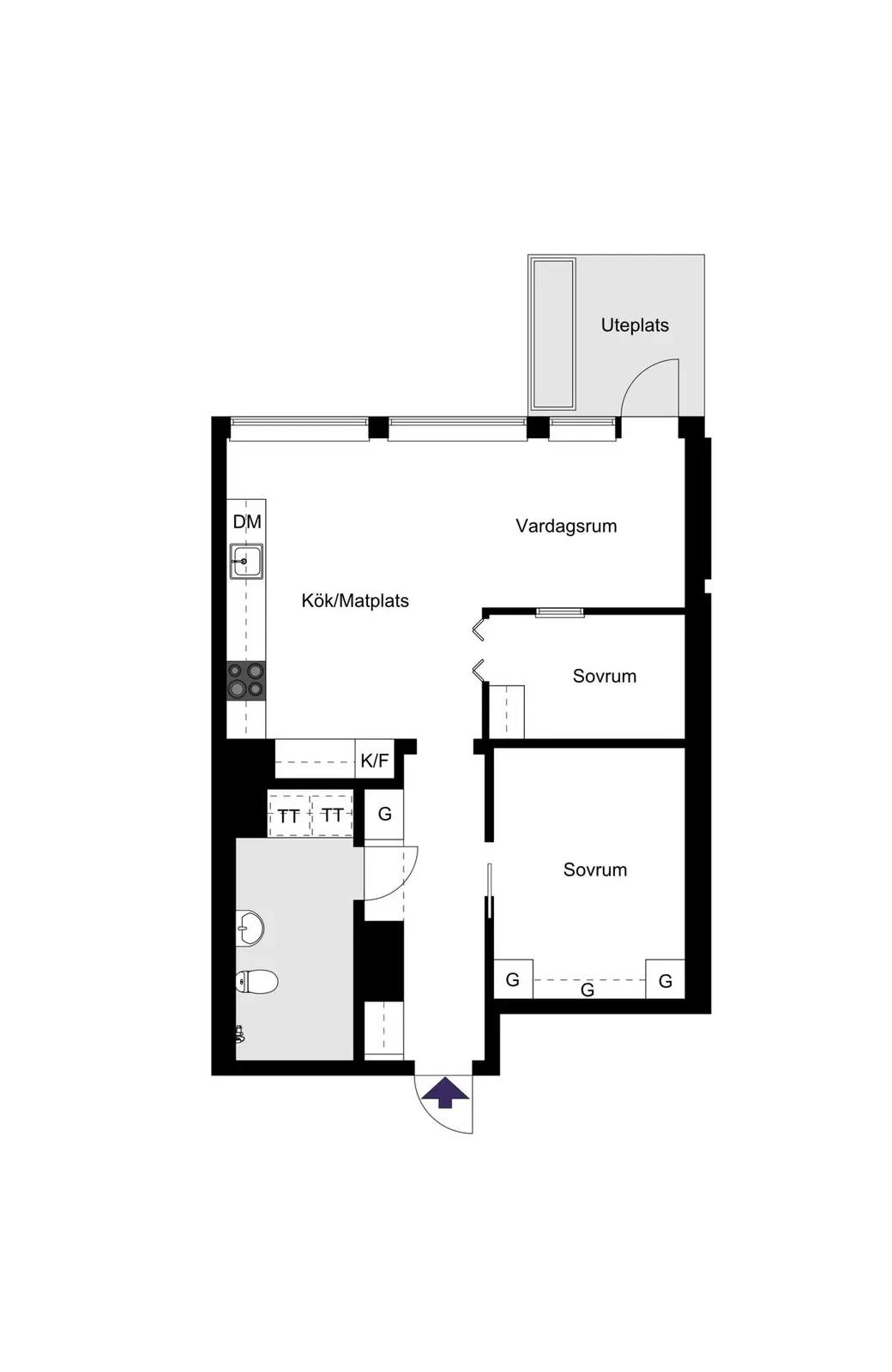 Floor plan for Tollarevägen 55