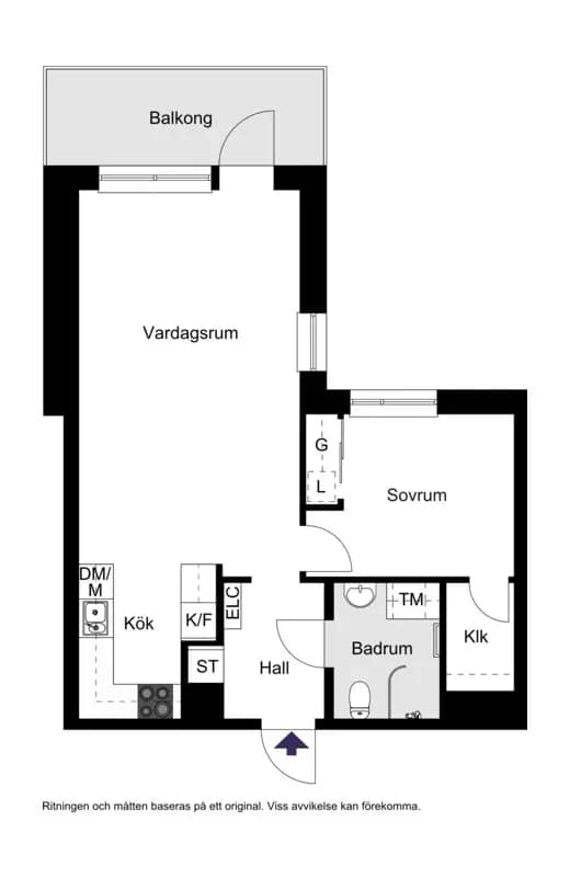 Floor plan for Kamrerarvägen 30, 2 Tr