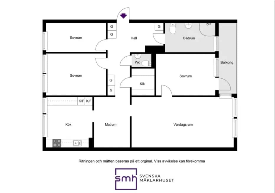 Floor plan for Kvarnplan 1