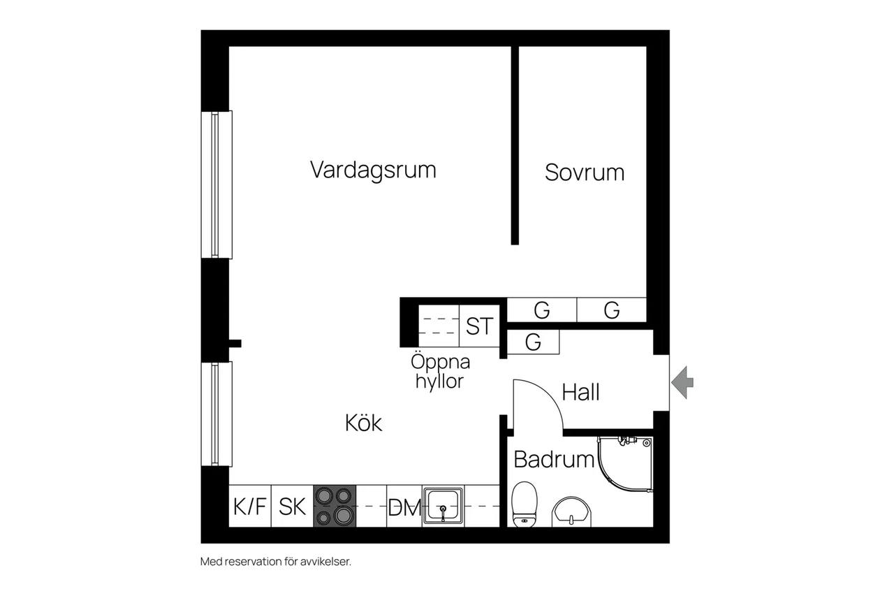 Planritning för Hantverkaregatan 14