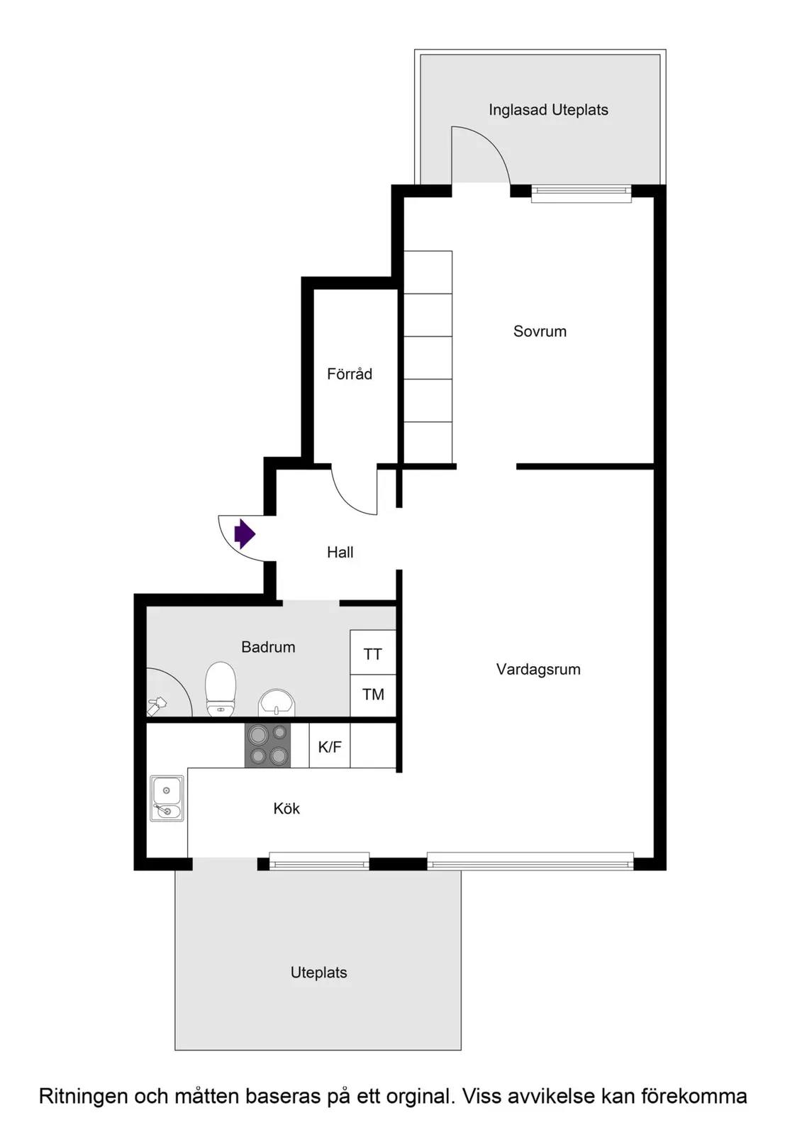 Floor plan for Sångvägen 2B