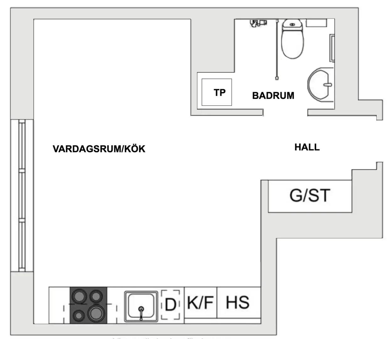 Floor plan for Kvarnholmsvägen 96