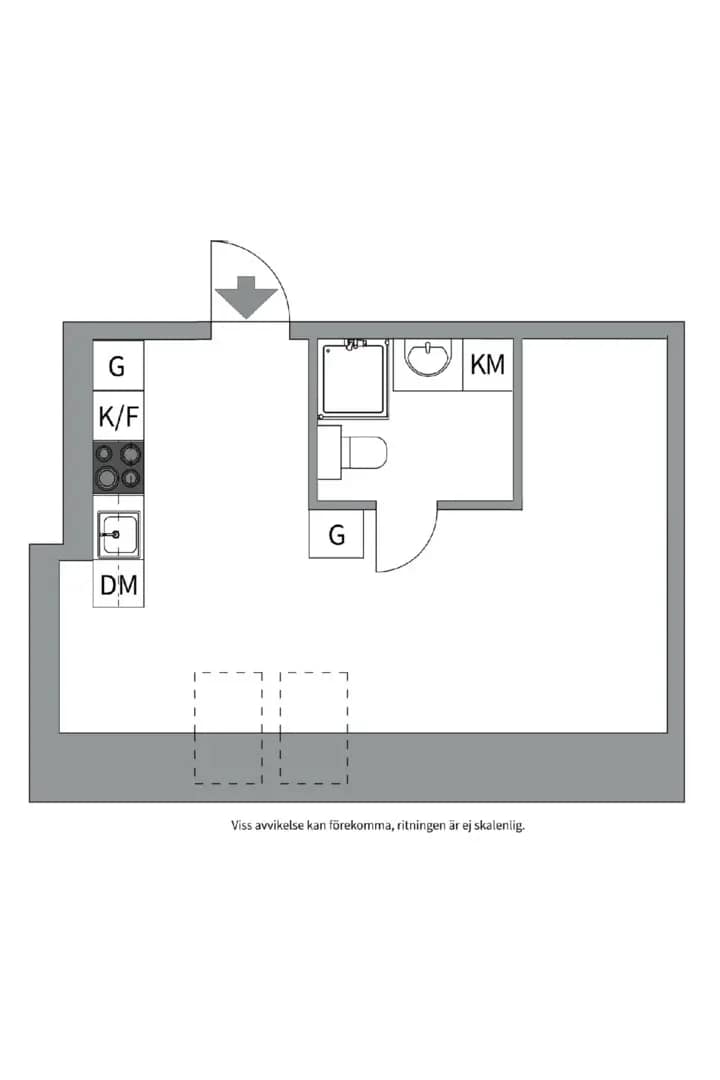 Planritning för Gluntens gränd 1