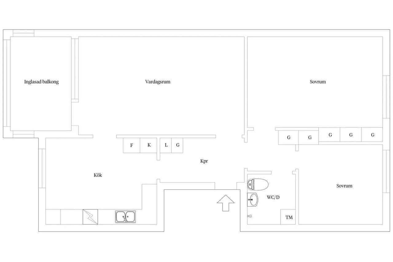 Floor plan for Hagalundsvägen 36D
