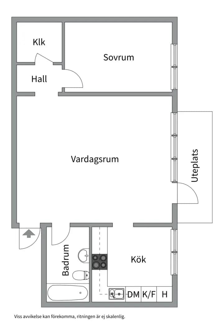 Floor plan for Blomstervägen 50