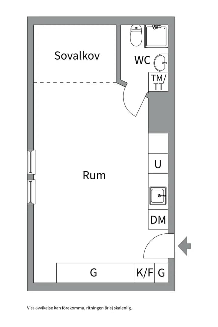 Planritning för Gluntens gränd 1