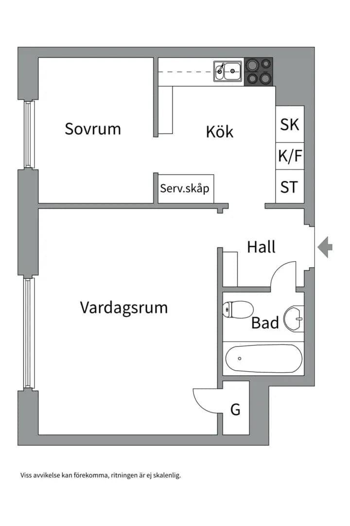Planritning för Höganäsgatan 7B