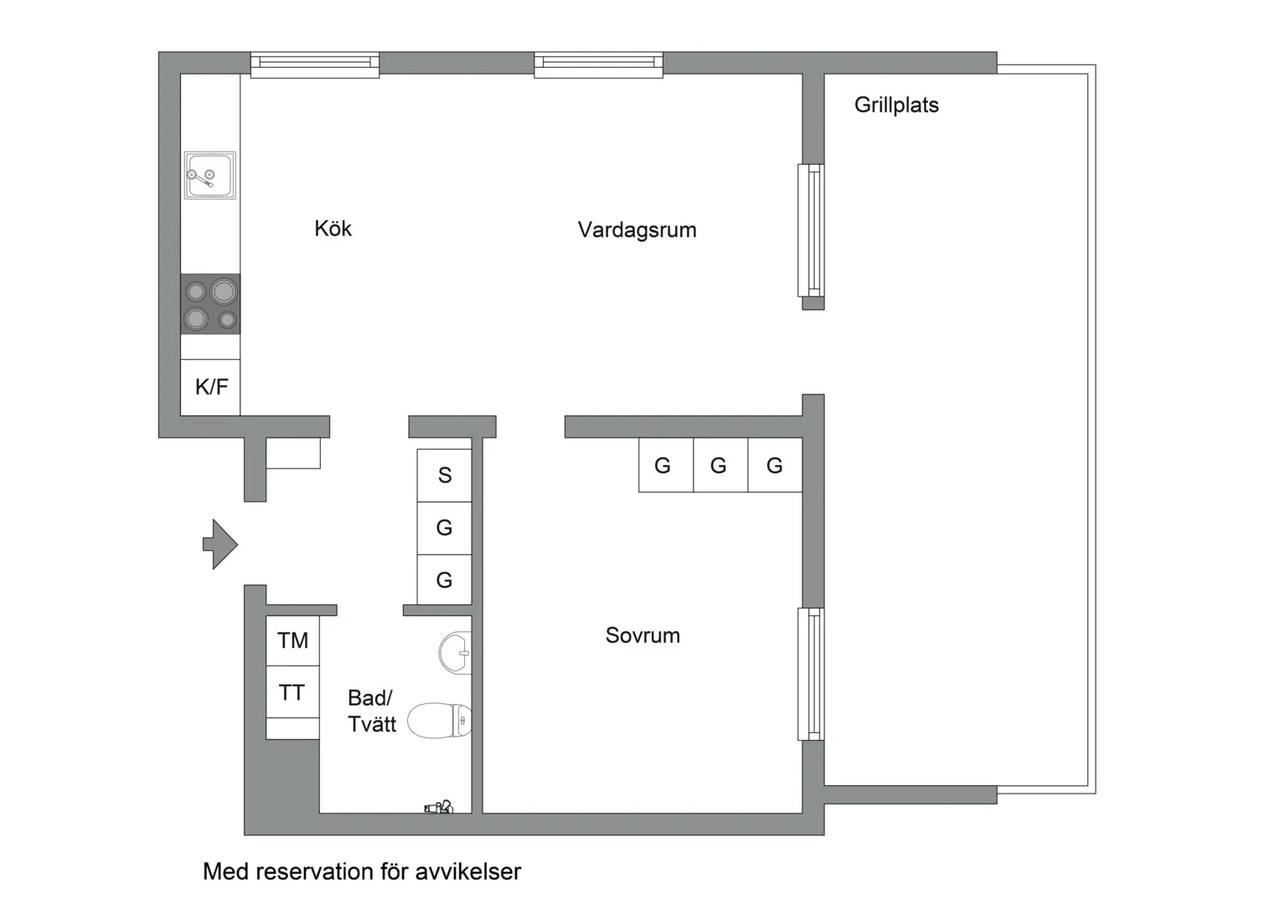 Floor plan for Stallgatan 30