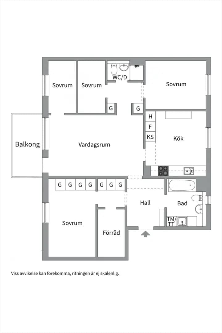 Planritning för Eksätravägen 116