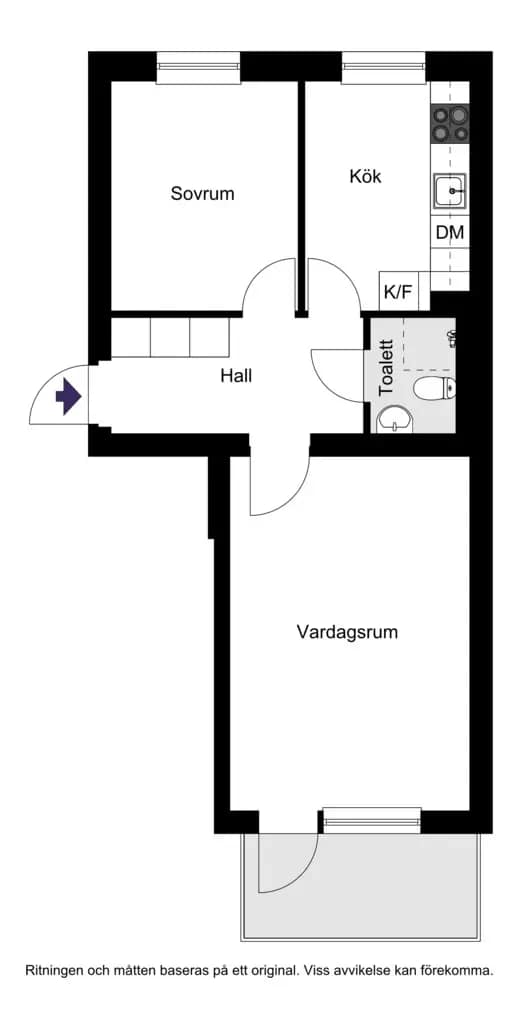 Planritning för Sadelmakaregatan 5B