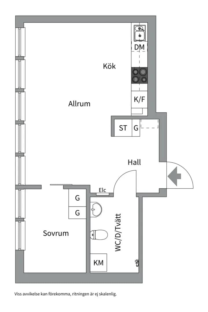 Planritning för Sturegatan 4B