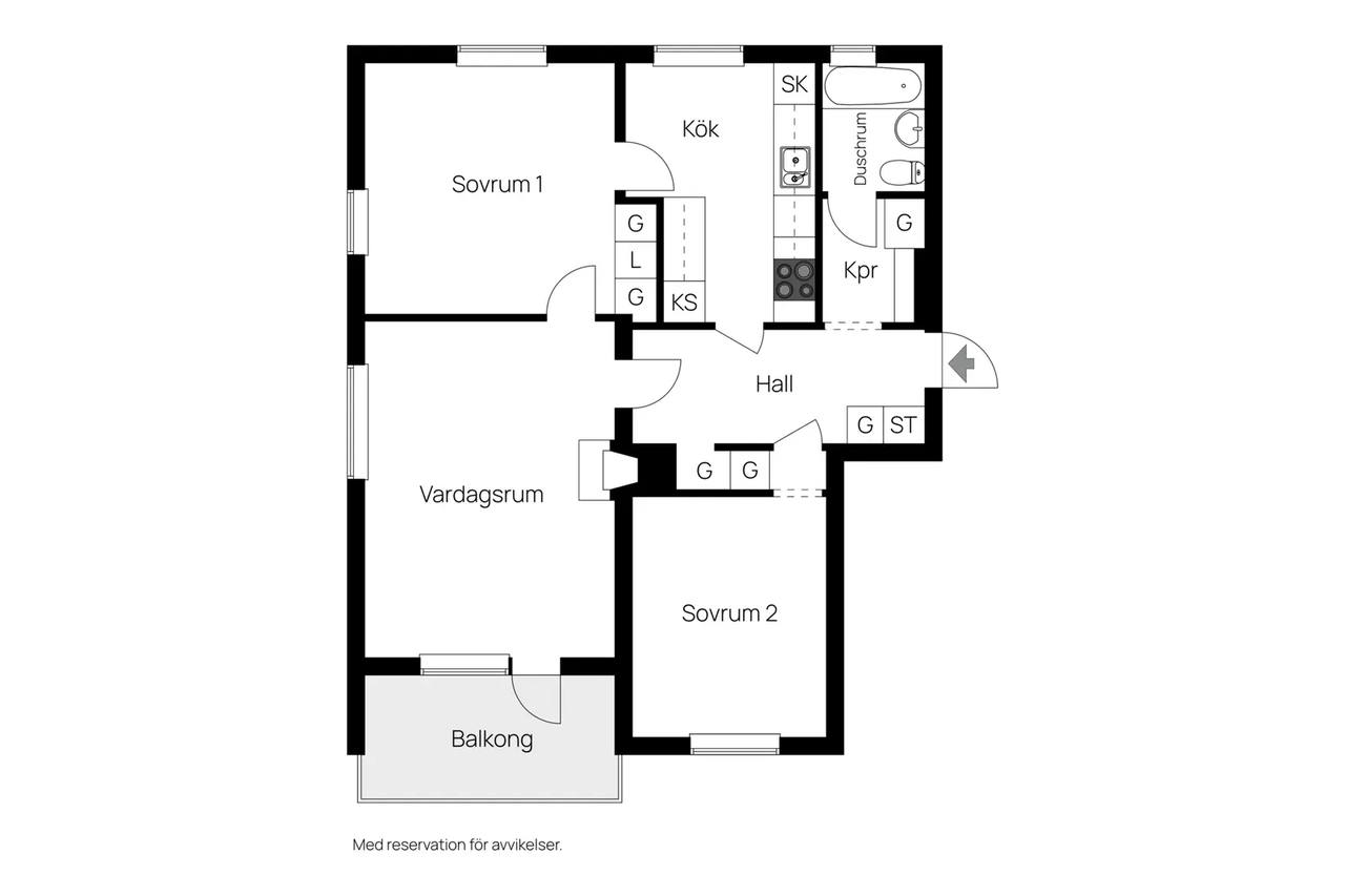 Planritning för Tallundsgatan 4