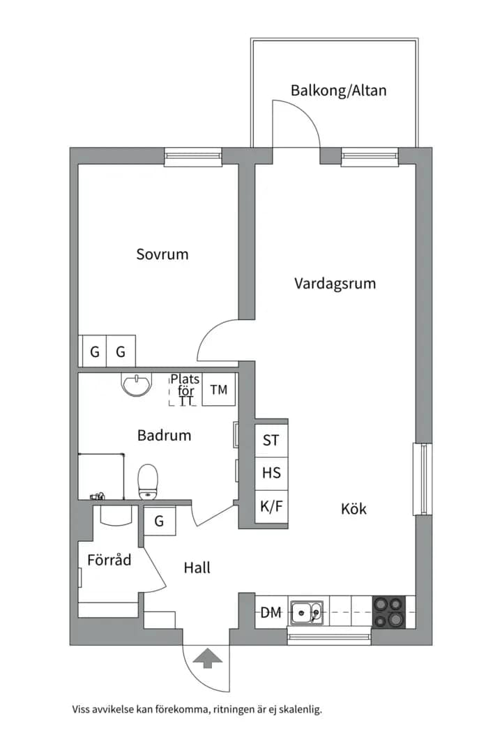 Planritning för Rubingatan 22D