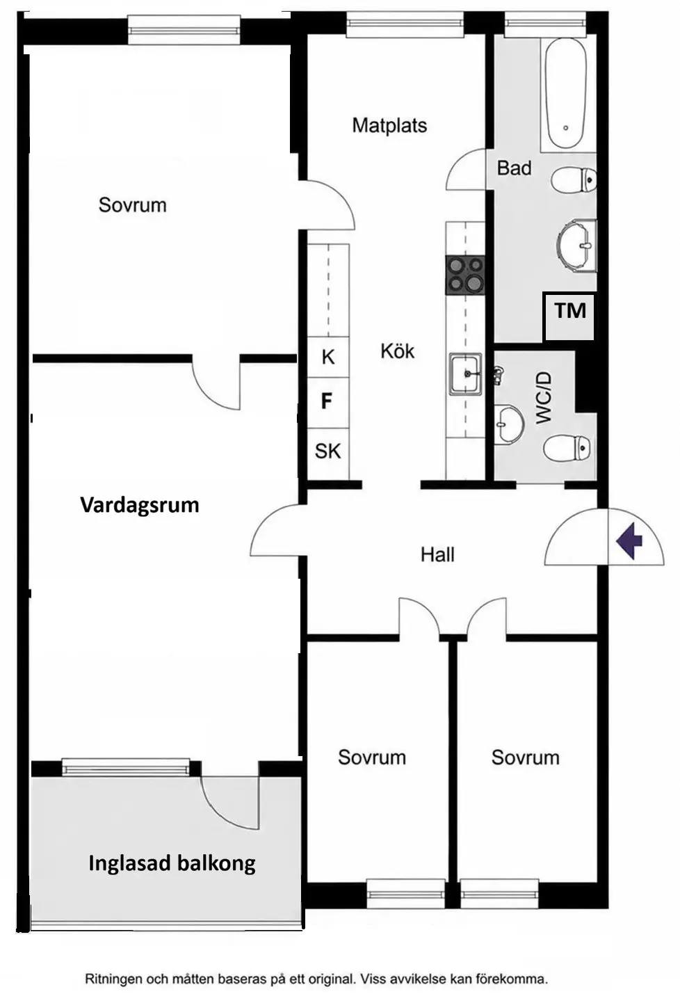 Planritning för Benvägen 41