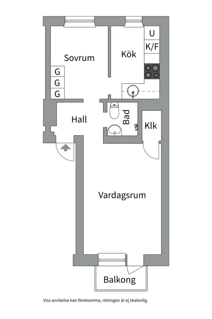 Planritning för Bomansgatan 20C
