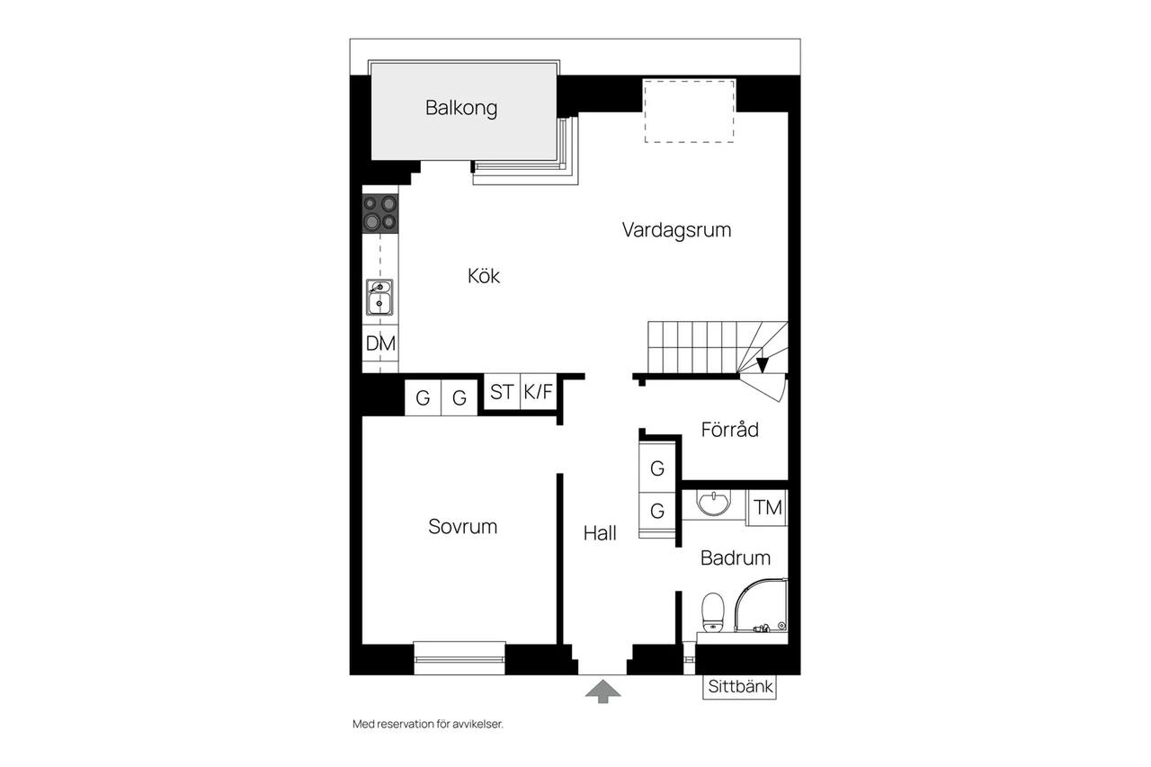 Floor plan for Västerbrogatan 6