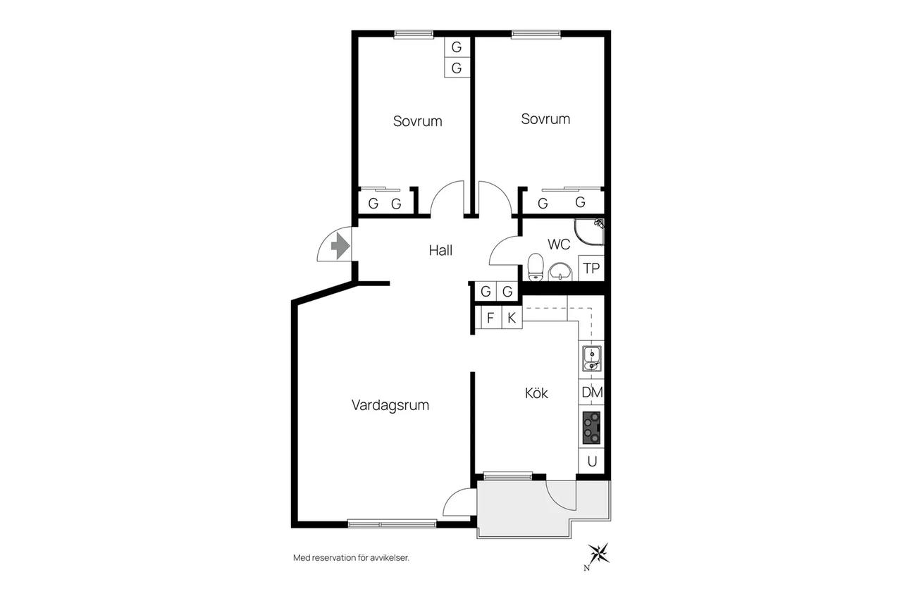 Floor plan for Lindormsgatan 32