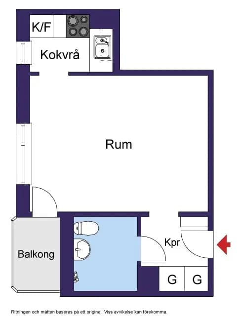 Floor plan for Kopparvägen 37