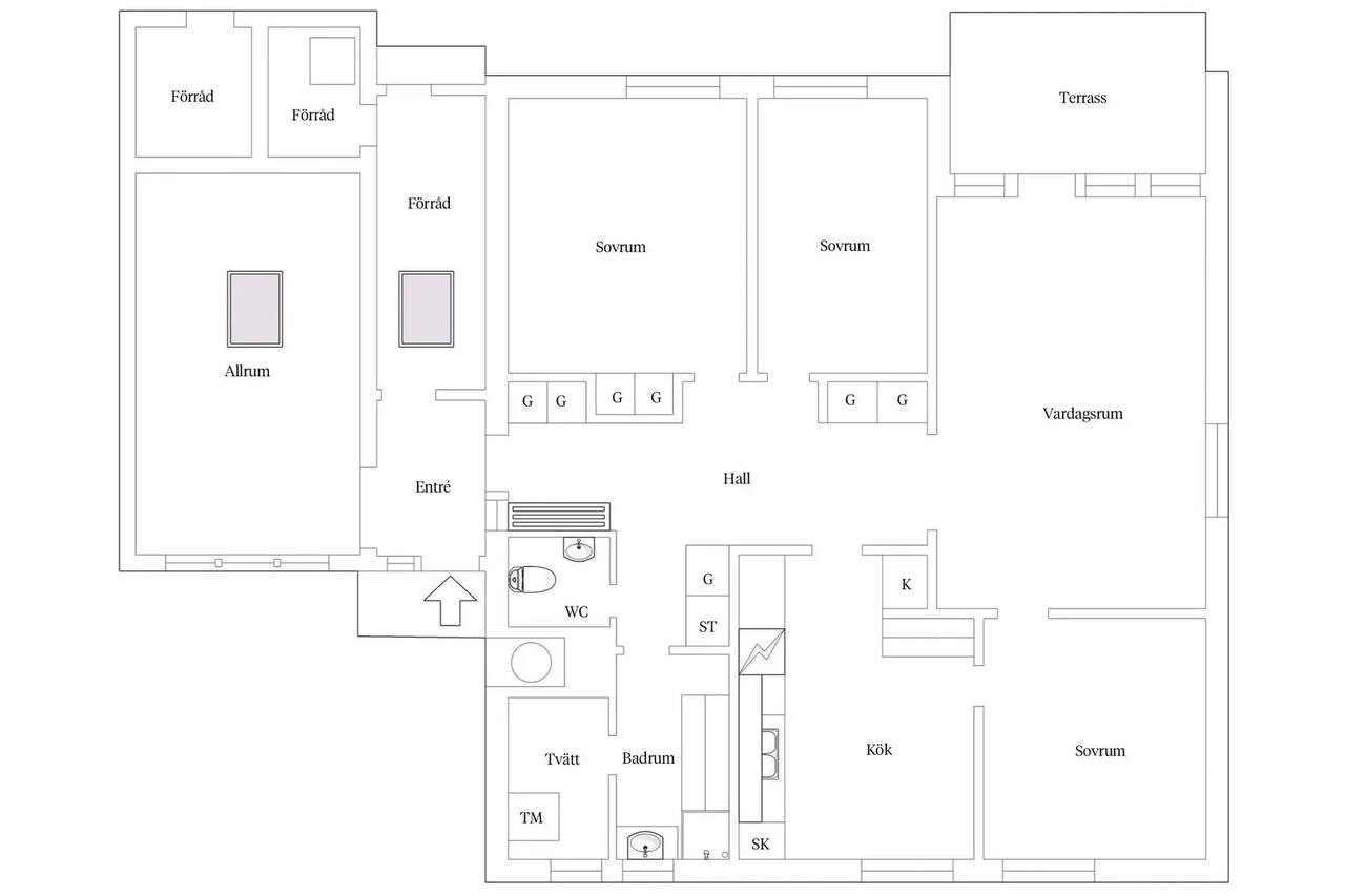 Floor plan for Liljevägen 30