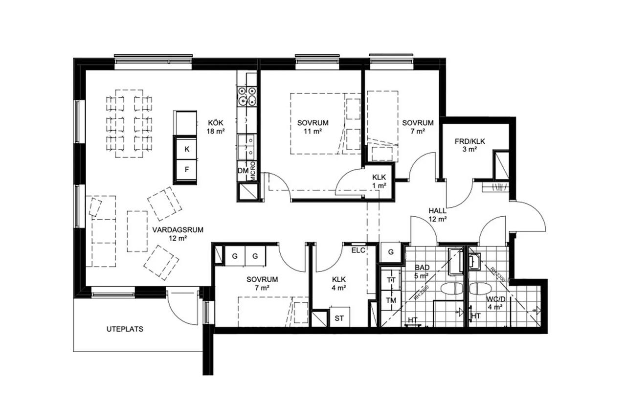 Floor plan for Tyska Bottens väg 37G A-1103