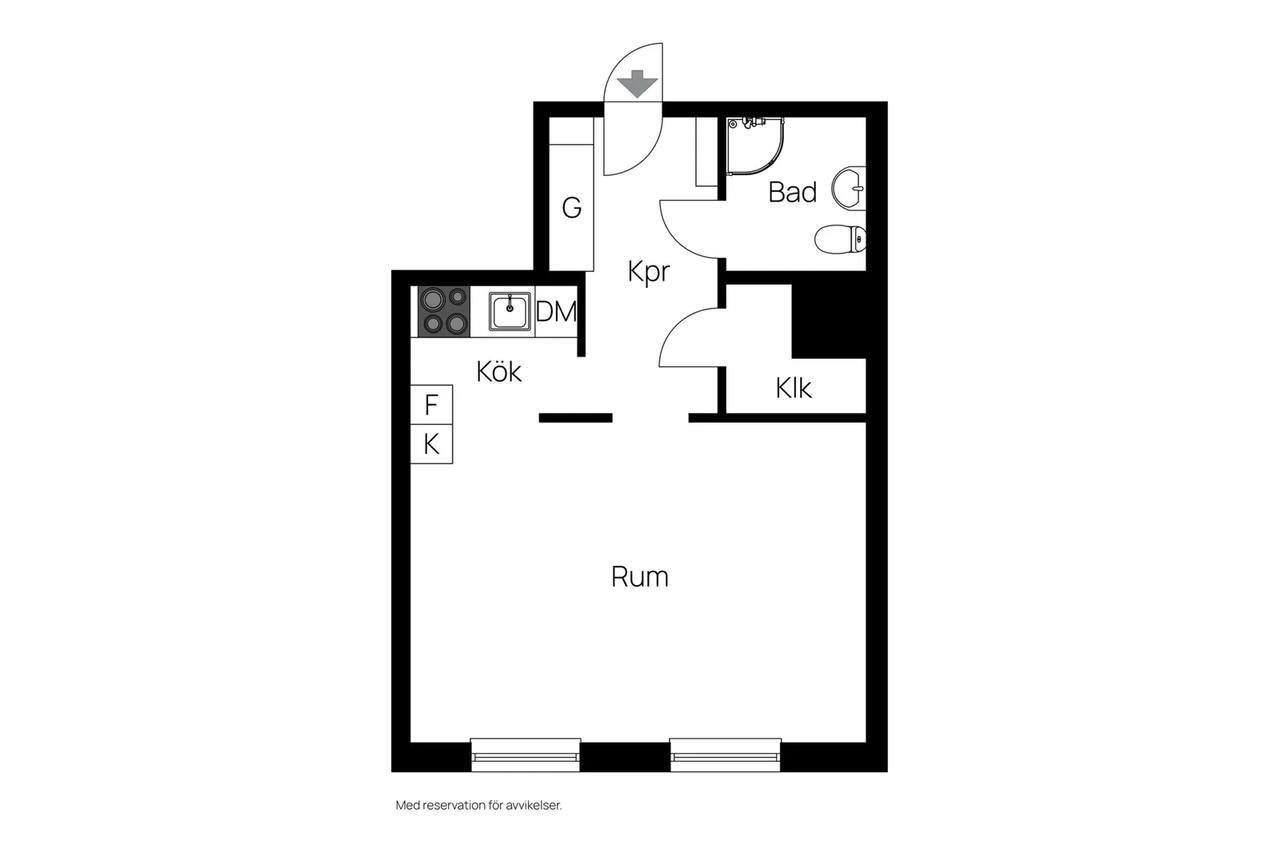 Floor plan for Nygatan 45