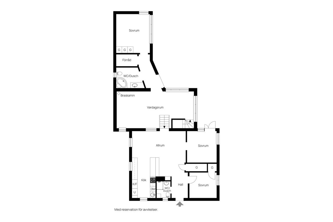 Floor plan for Liljewalchsvägen 17