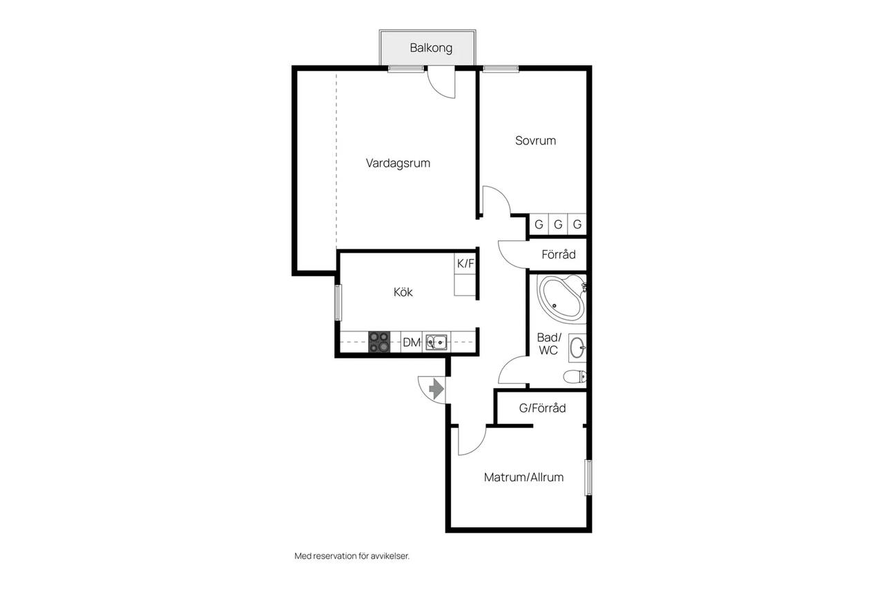Floor plan for Guldbrandsgatan 38