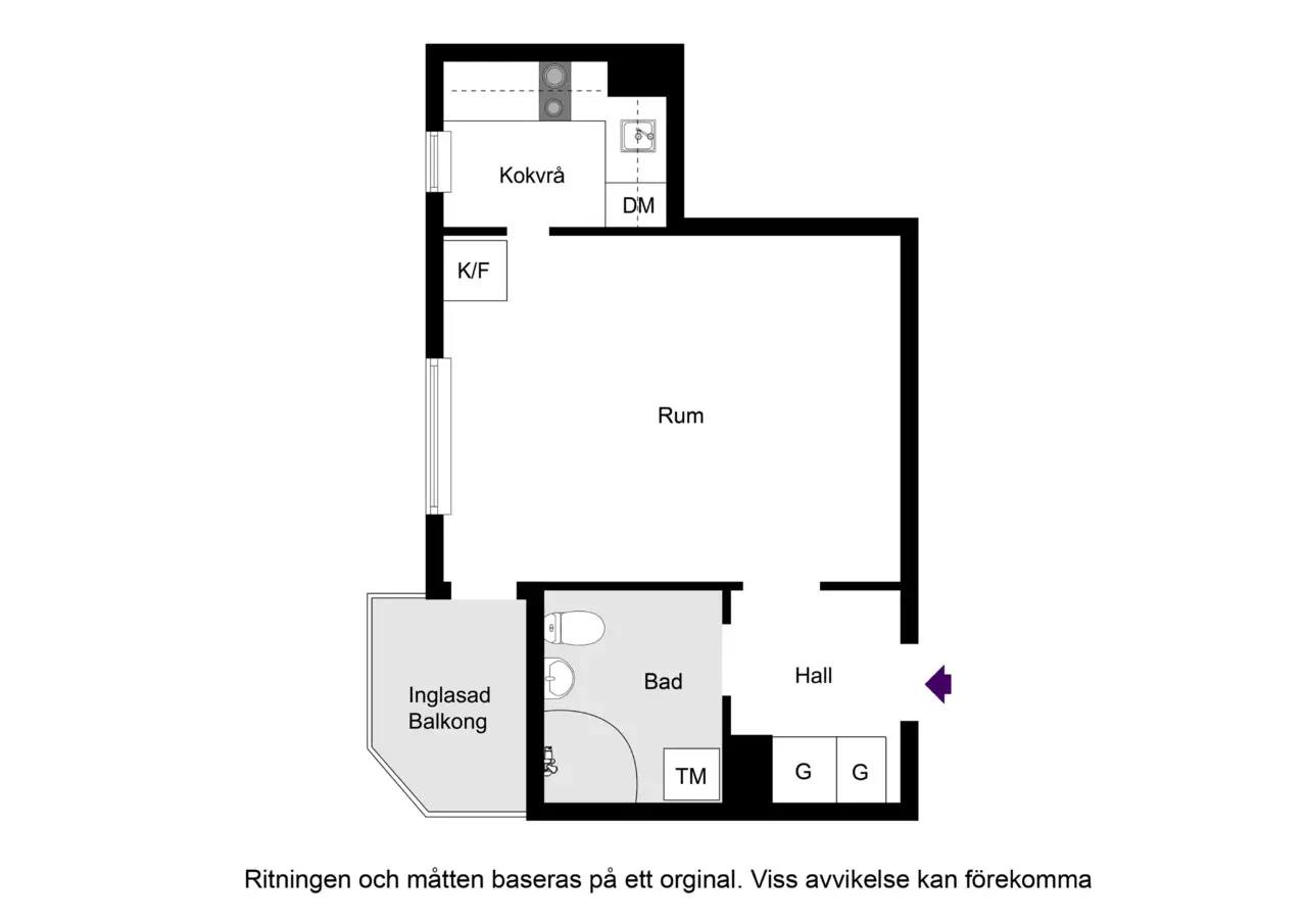 Floor plan for Kopparvägen 23